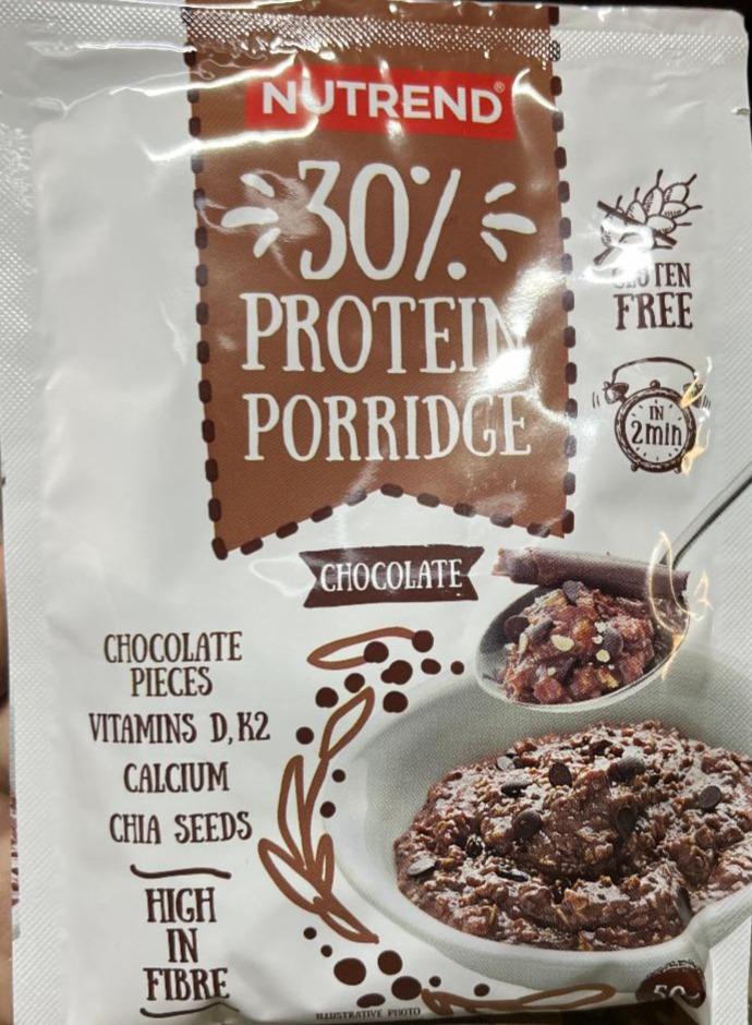 Fotografie - 30% protein porridge chocolate (čokoláda) Nutrend