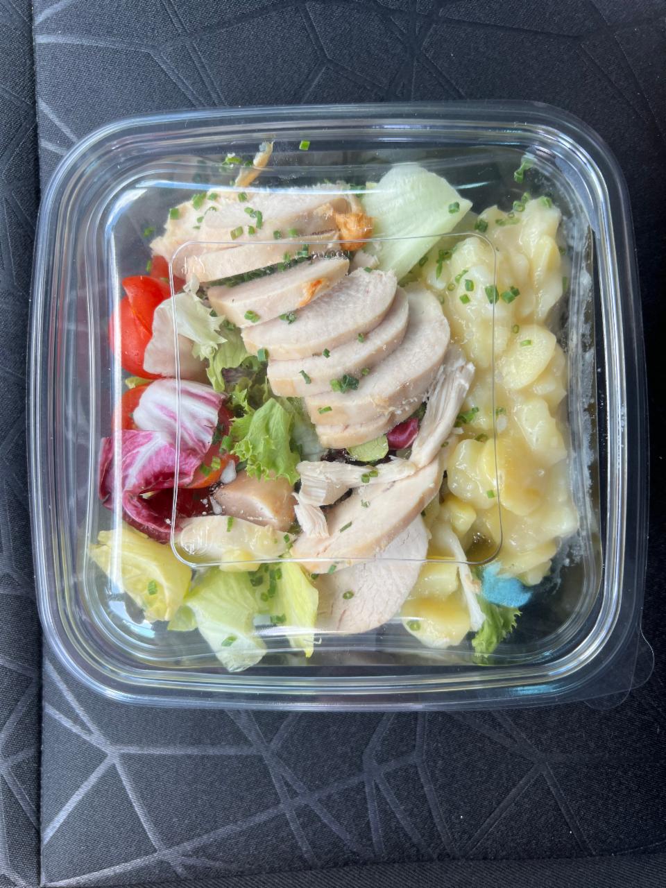 Fotografie - Salat mit Grillhuhn mit Süßungsmittel Billa