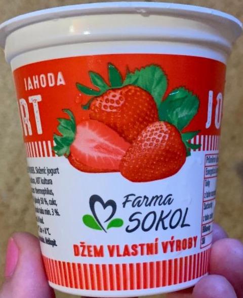 Fotografie - jogurt jahoda farma Sokol