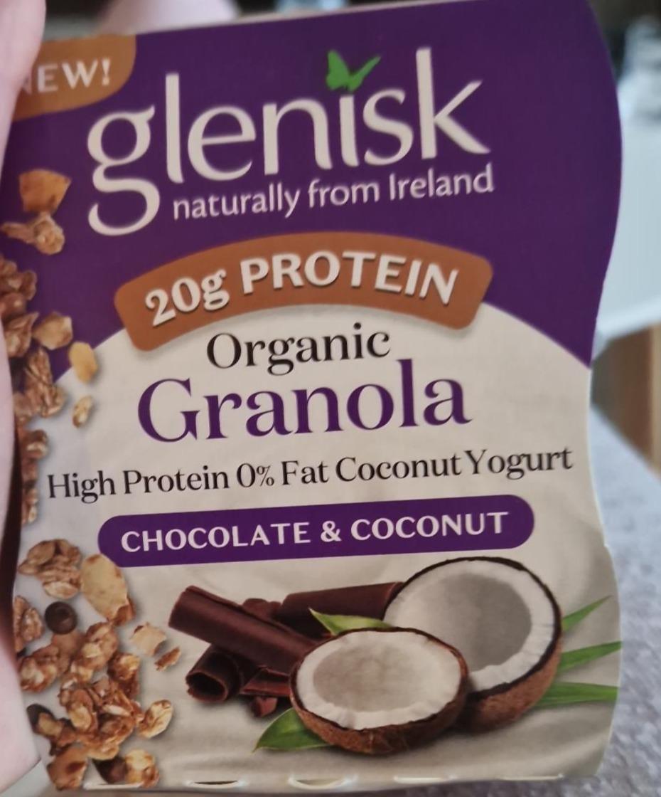 Fotografie - Organic Granola High Protein 0% Fat Coconut Yogurt Chocolate & Coconut Glenisk