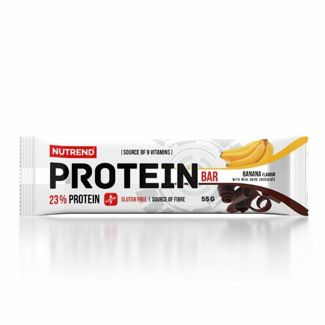 Fotografie - Protein bar 23% banana flavour with real dark chocolate (banán v hořké čokoládě) Nutrend