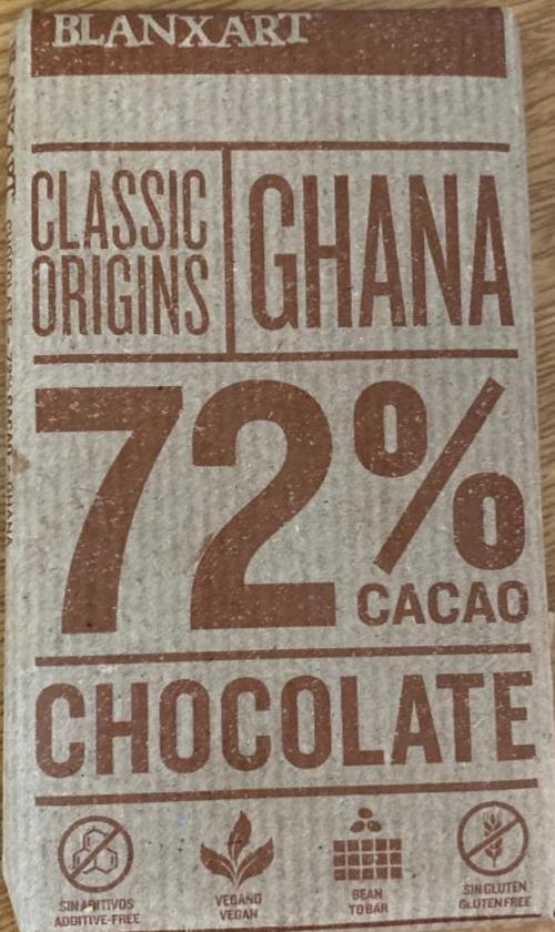 Fotografie - Classic Ghana 72% cacao chocolate Blanxart