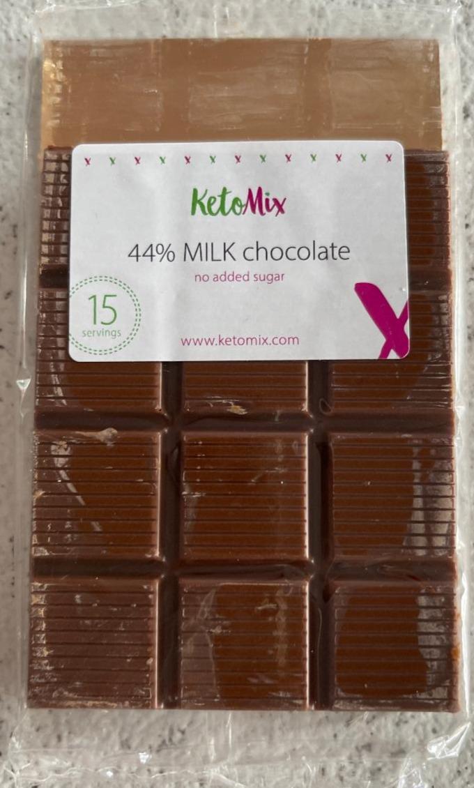 Fotografie - 44% Milk chocolate no added sugar KetoMix