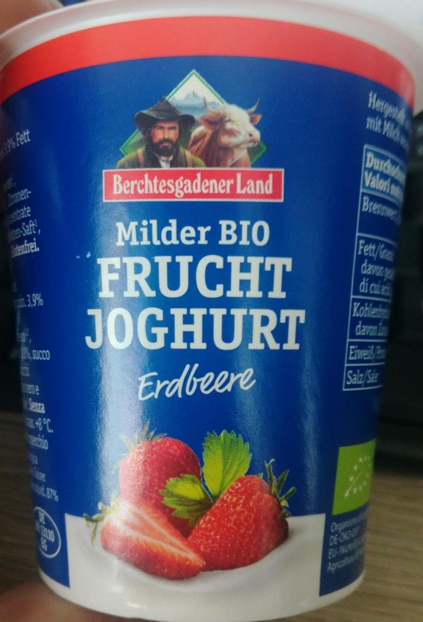 Fotografie - Milder Bio Fruchtjoghurt Erdbeere Berchtesgadener Land