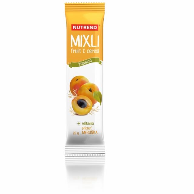 Fotografie - Mixli fruit & cereal šťavnatá příchuť meruňka Nutrend