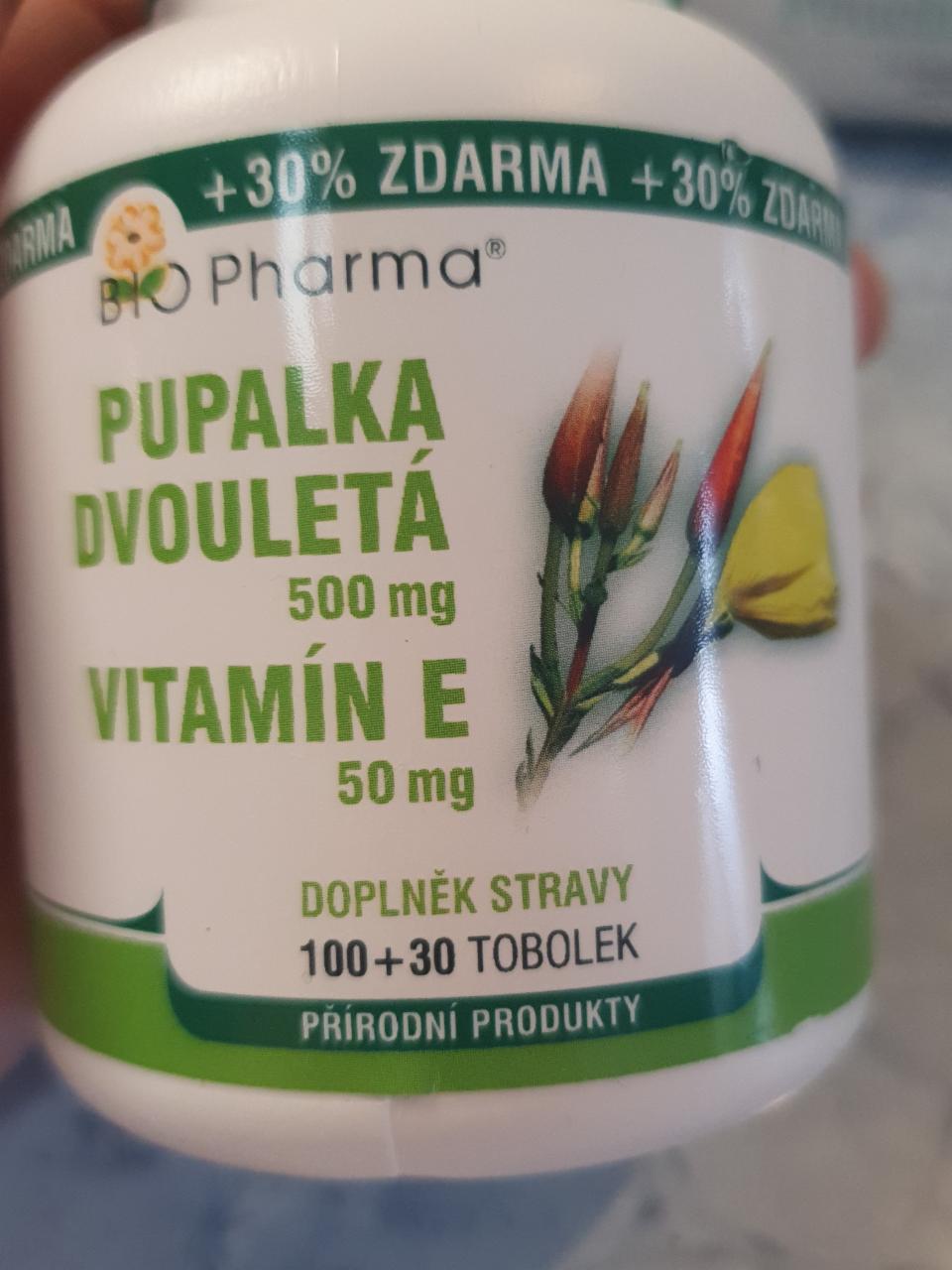 Fotografie - Pupalka dvouletá 500mg+Vitamín E 50mg BIO Pharma