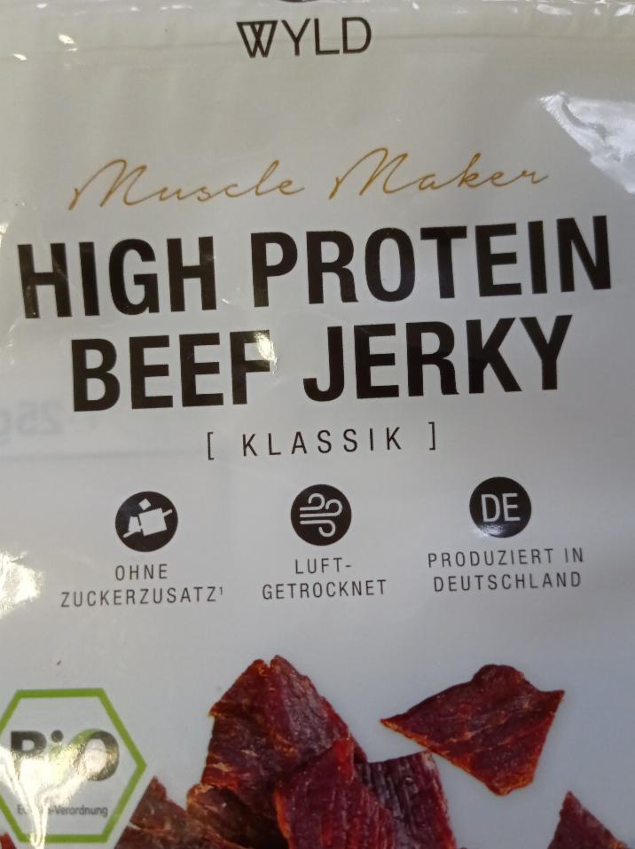 Fotografie - Bio Muscle Maker High Protein Beef Jerky Klassik Wyld