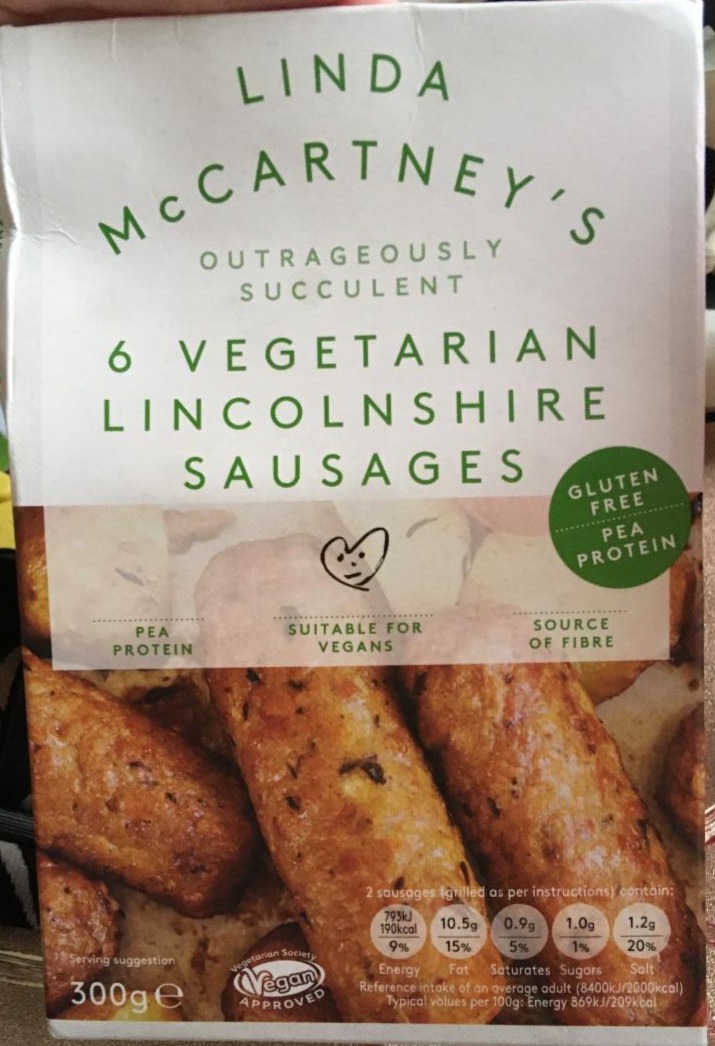 Fotografie - 6 Vegetarian Lincolnshire Sausages Linda McCartney's
