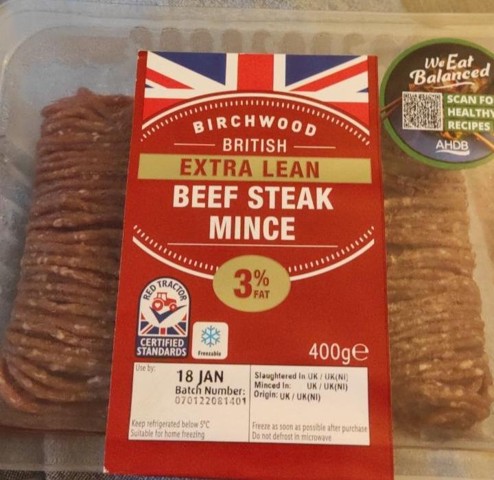Fotografie - Extra Lean Beef steak mince 3% fat Birchwood