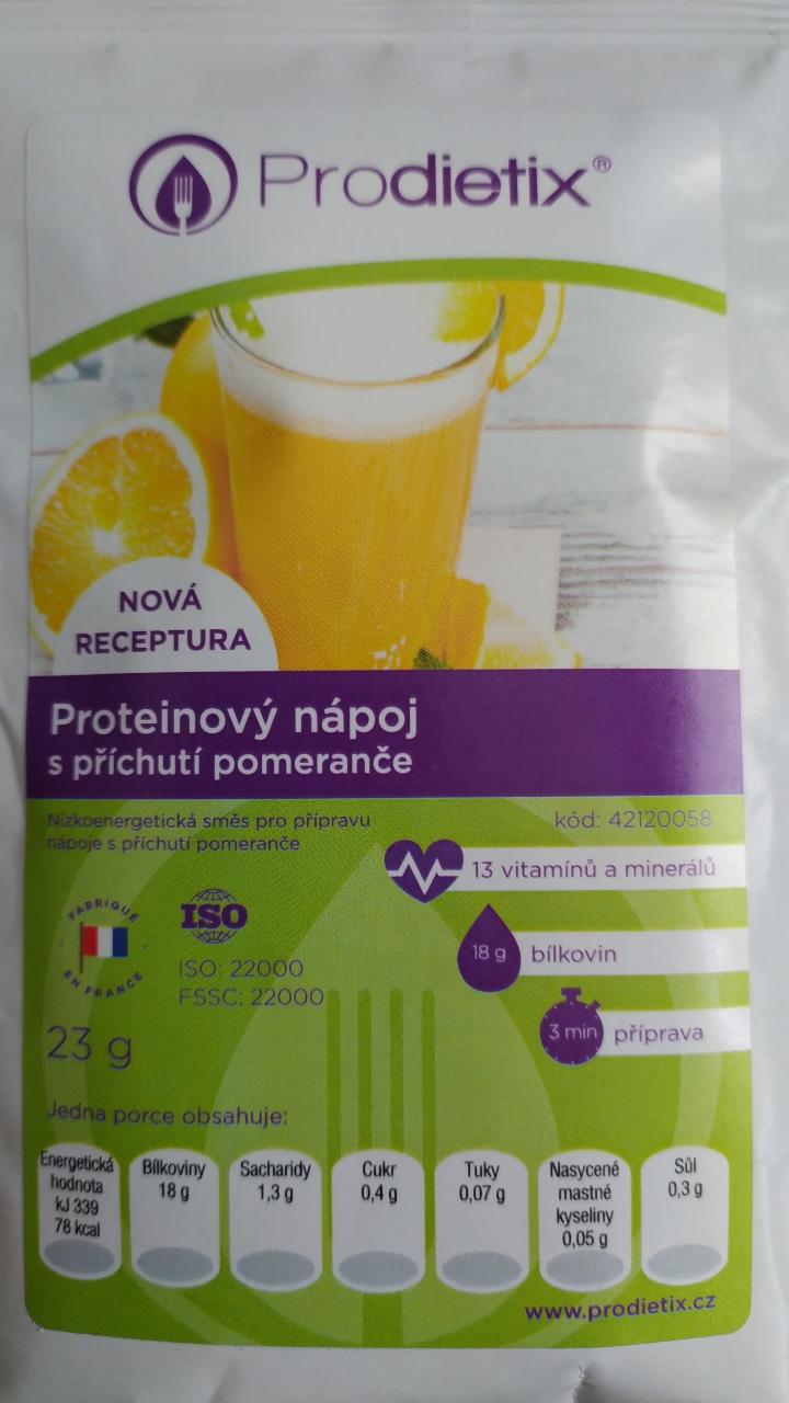 Fotografie - Proteinový nápoj s pomerančovou příchutí Prodietix