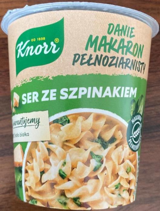 Fotografie - Danie makaron pełnoziarnisty ser ze szpinakiem Knorr