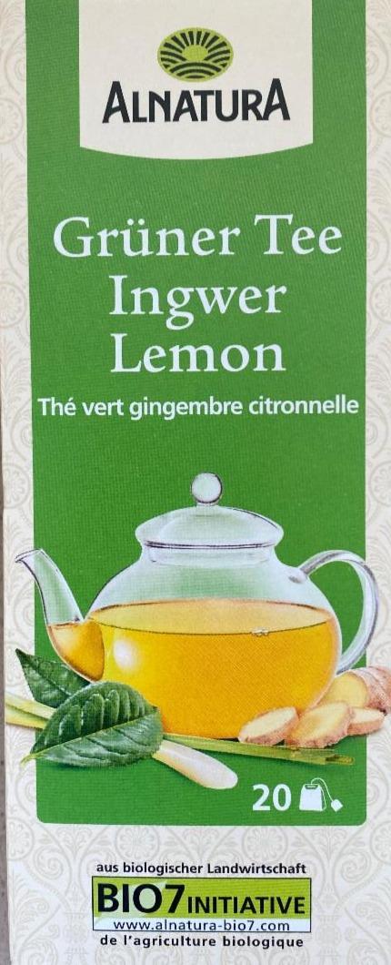 Fotografie - Grüner tee ingwer lemon (zelený čaj zázvor a citronová tráva) Alnatura