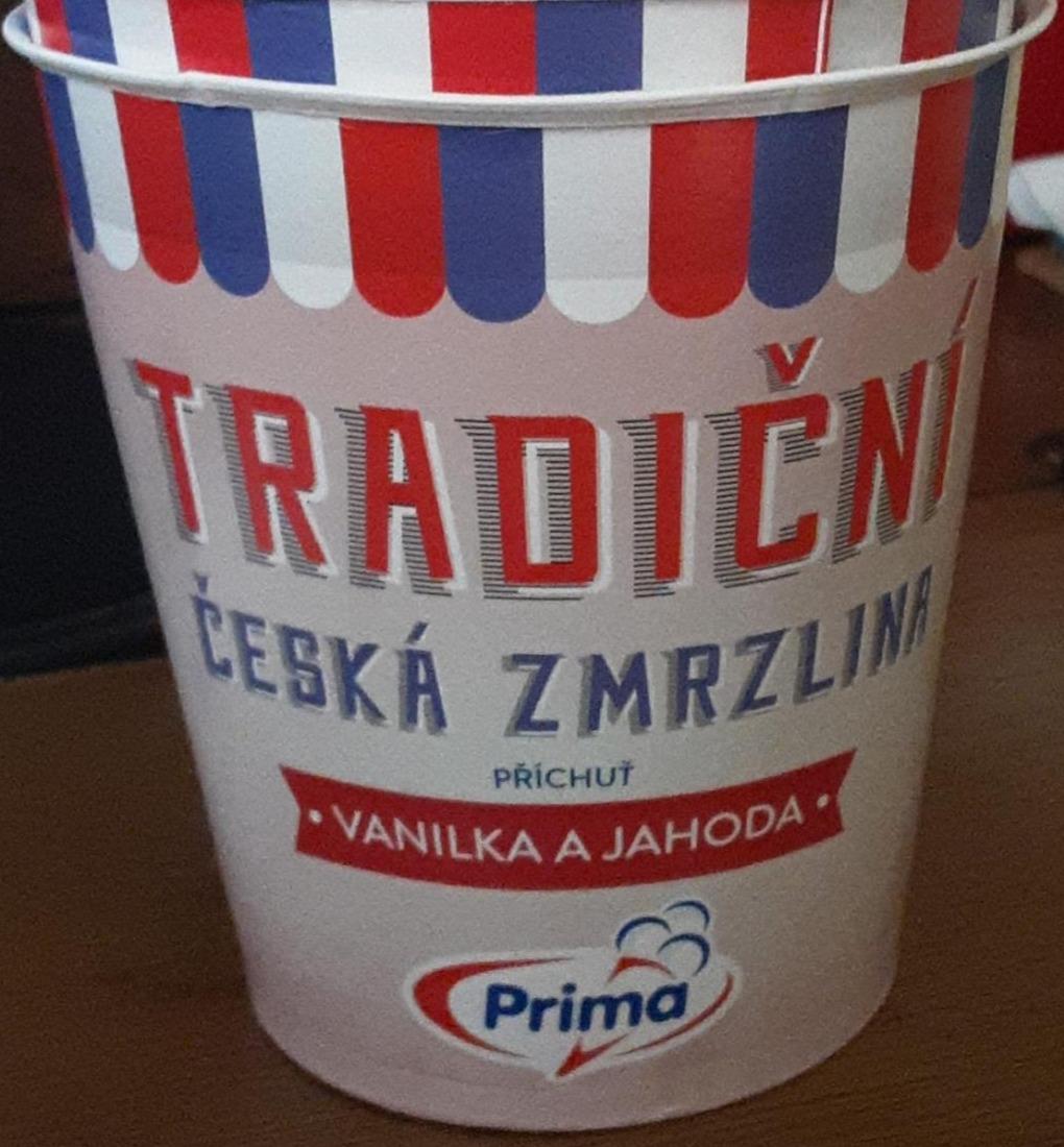 Fotografie - Tradiční česká zmrzlina vanilka a jahoda Prima