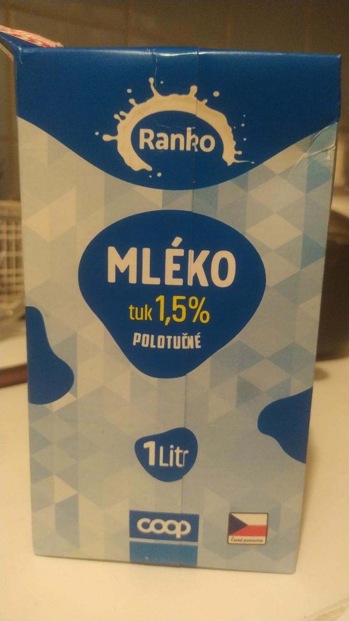 Fotografie - mléko polotučné trvanlivé 1,5% tuku Ranko