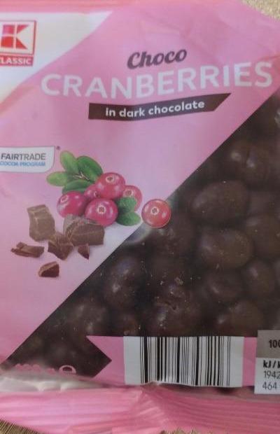 Fotografie - Choco Cranberries in dark chocolate K-Classic