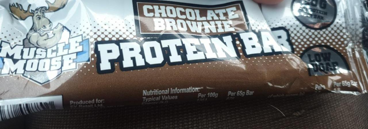 Fotografie - protein bar Chocolate Brownie Muscle Moose