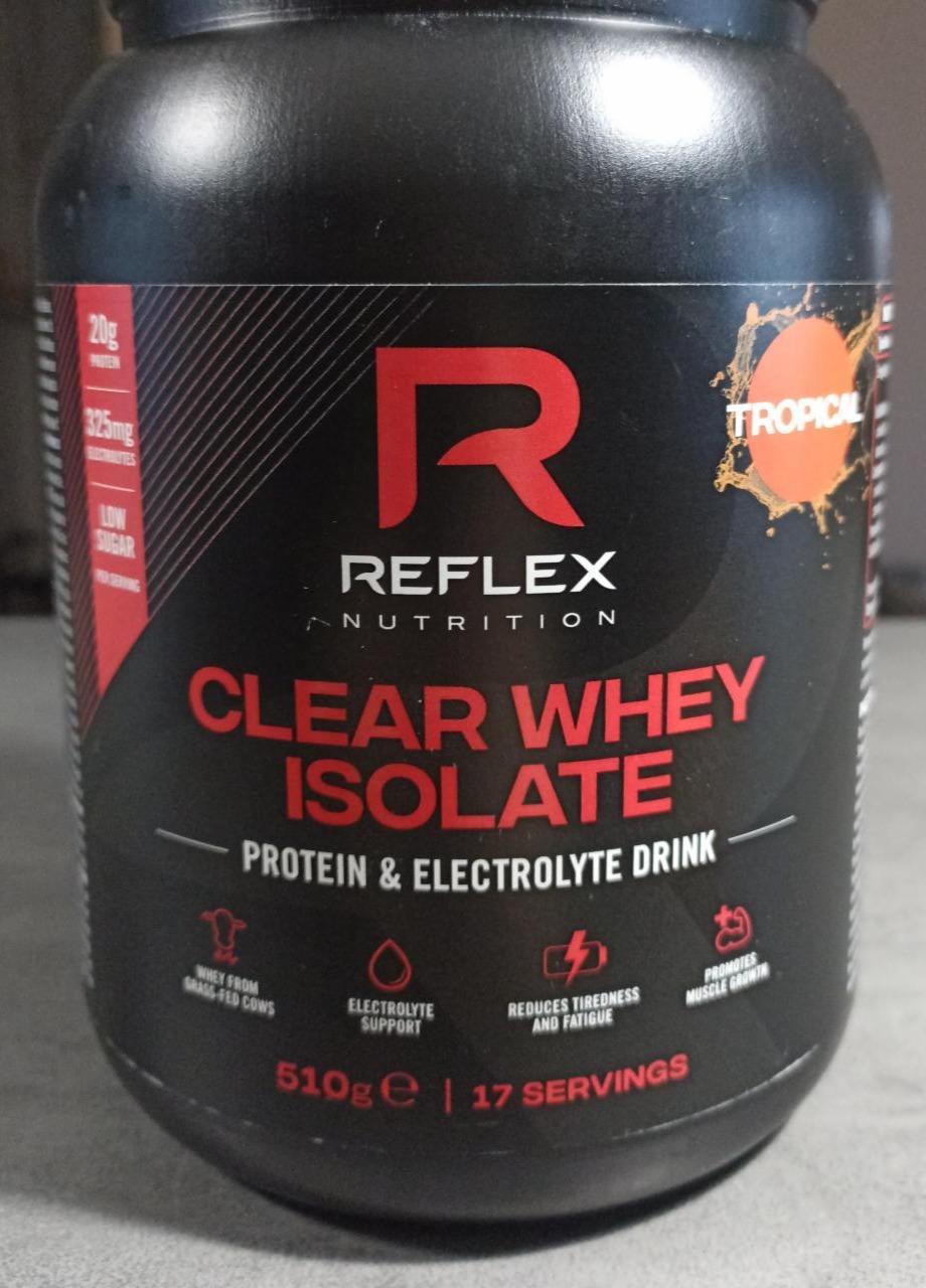Fotografie - Clear Whey Isolate protein & electrolyte drink Tropical Reflex Nutrition