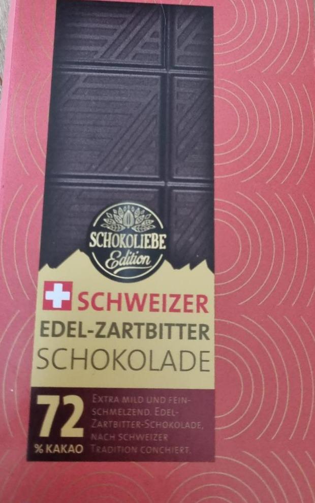 Fotografie - schweizer edel zartbitter 72% kakaa