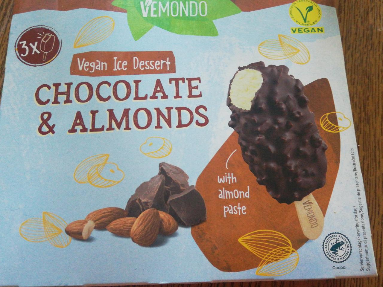 Fotografie - Vegan Ice Dessert Chocolate & Almonds Vemondo