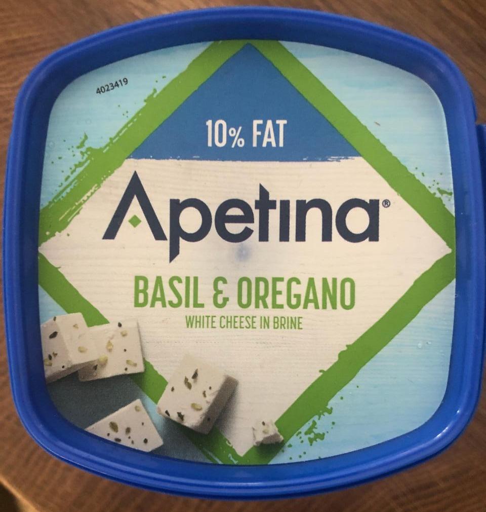 Fotografie - White Cheese in brine Basil & Oregano 10% fat Apetina