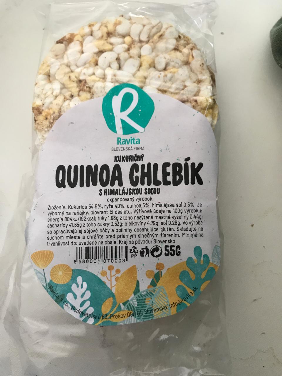 Fotografie - Kukuřičný quinoa chlebík s himalájskou solí RAVITA
