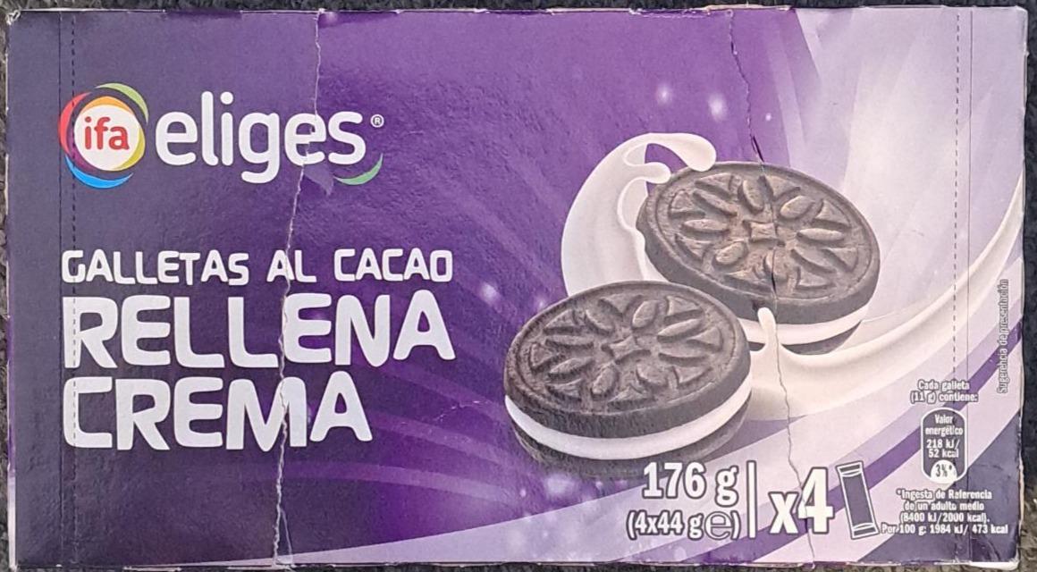 Fotografie - Galletas al cacao rellena crema