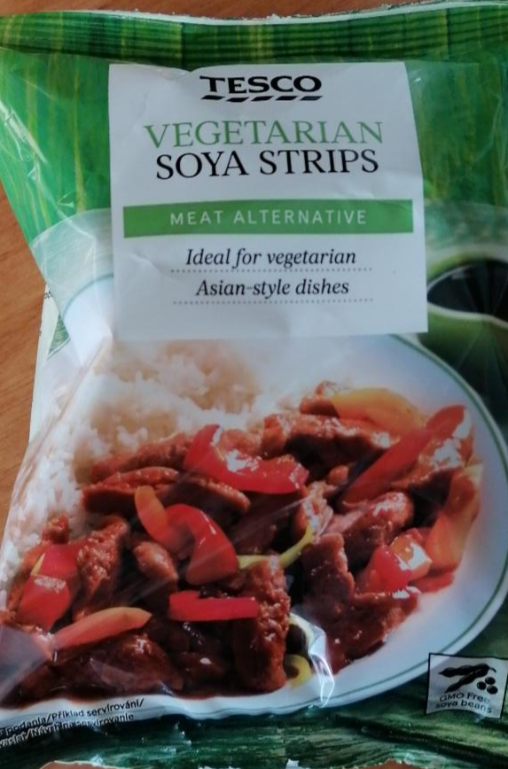 Fotografie - vegetarian soya strips Tesco