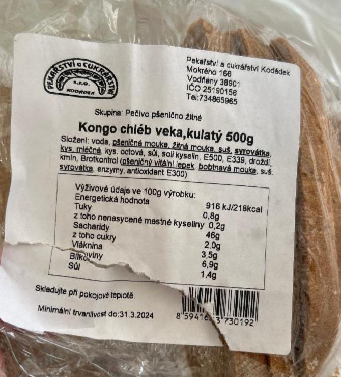 Fotografie - Kongo chléb veka Pekařství a cukrářství Kodádek