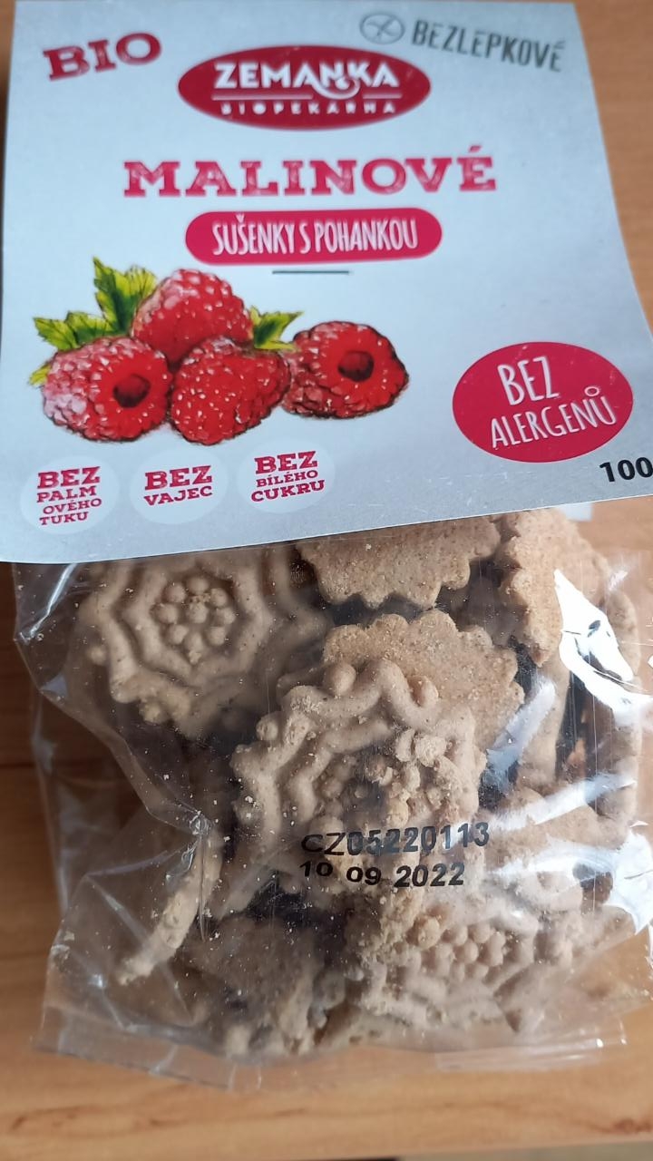 Fotografie - Malinové sušenky s pohankou Biopekárna Zemanka