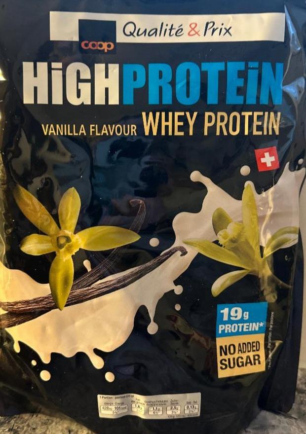 Fotografie - HighProtein Whey protein Vanilla flavour Coop Qualite & Prix