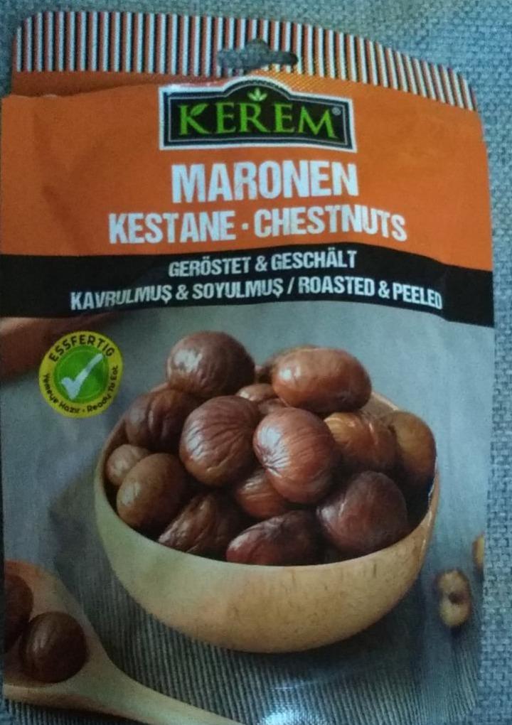 Fotografie - Maronen-Kestane-Chestnuts geröstet & geschält Kerem