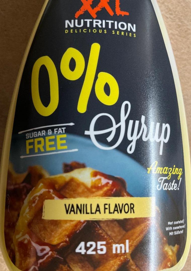 Fotografie - XXl nutrition 0% syrup vanilla flavor