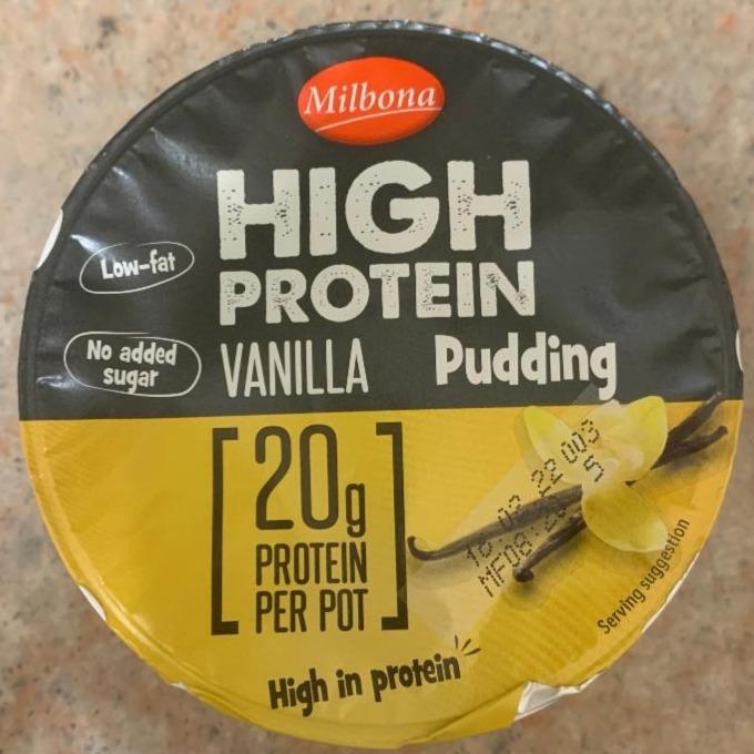 Fotografie - High protein pudding vanilla Milbona