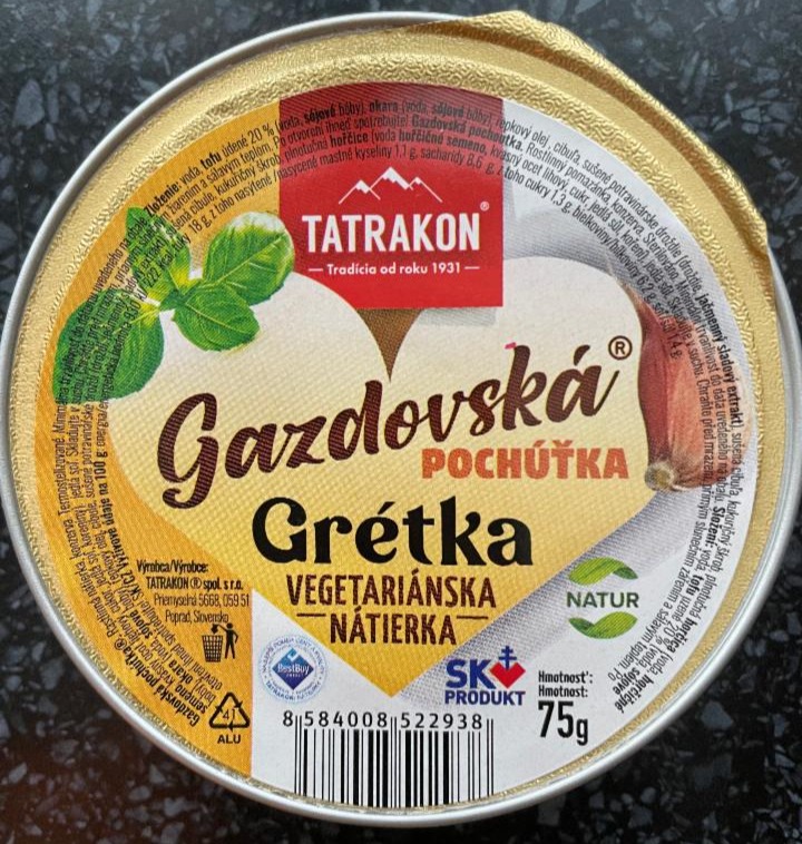 Fotografie - Gazdovská pochúťka Grétka Tatrakon