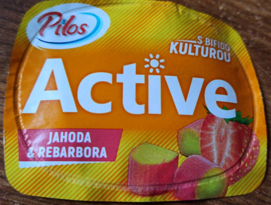 Fotografie - Active jogurt Jahoda & Rebarbora Pilos