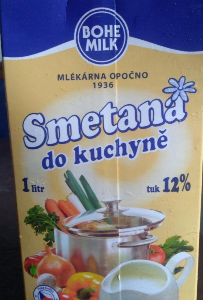 Fotografie - Smetana do kuchyně 12% Bohemilk