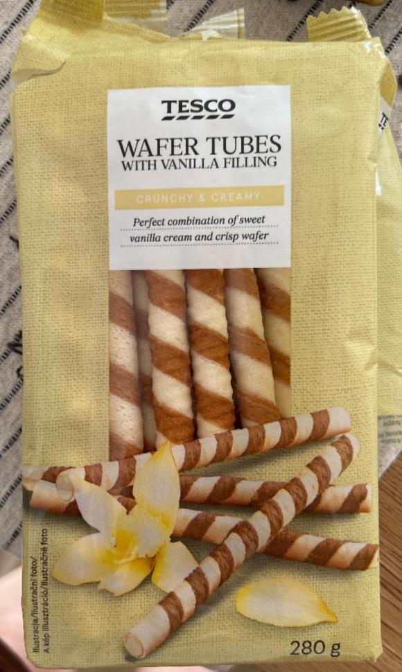 Fotografie - wafer tubes vanilla Tesco