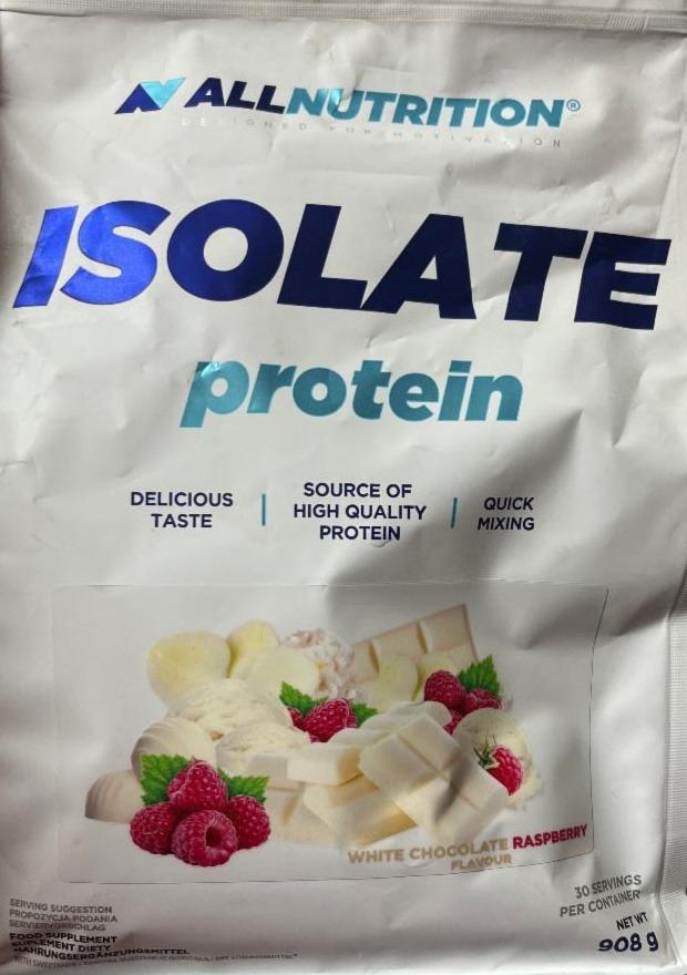 Fotografie - Isolate protein white chocholate raspbery Allnutrition