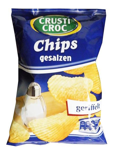 Fotografie - Chips gesalzen geriffelt Crusti Croc