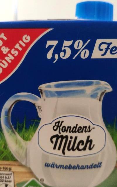 Fotografie - Kondens-Milch 7,5% fett Gut&Günstig