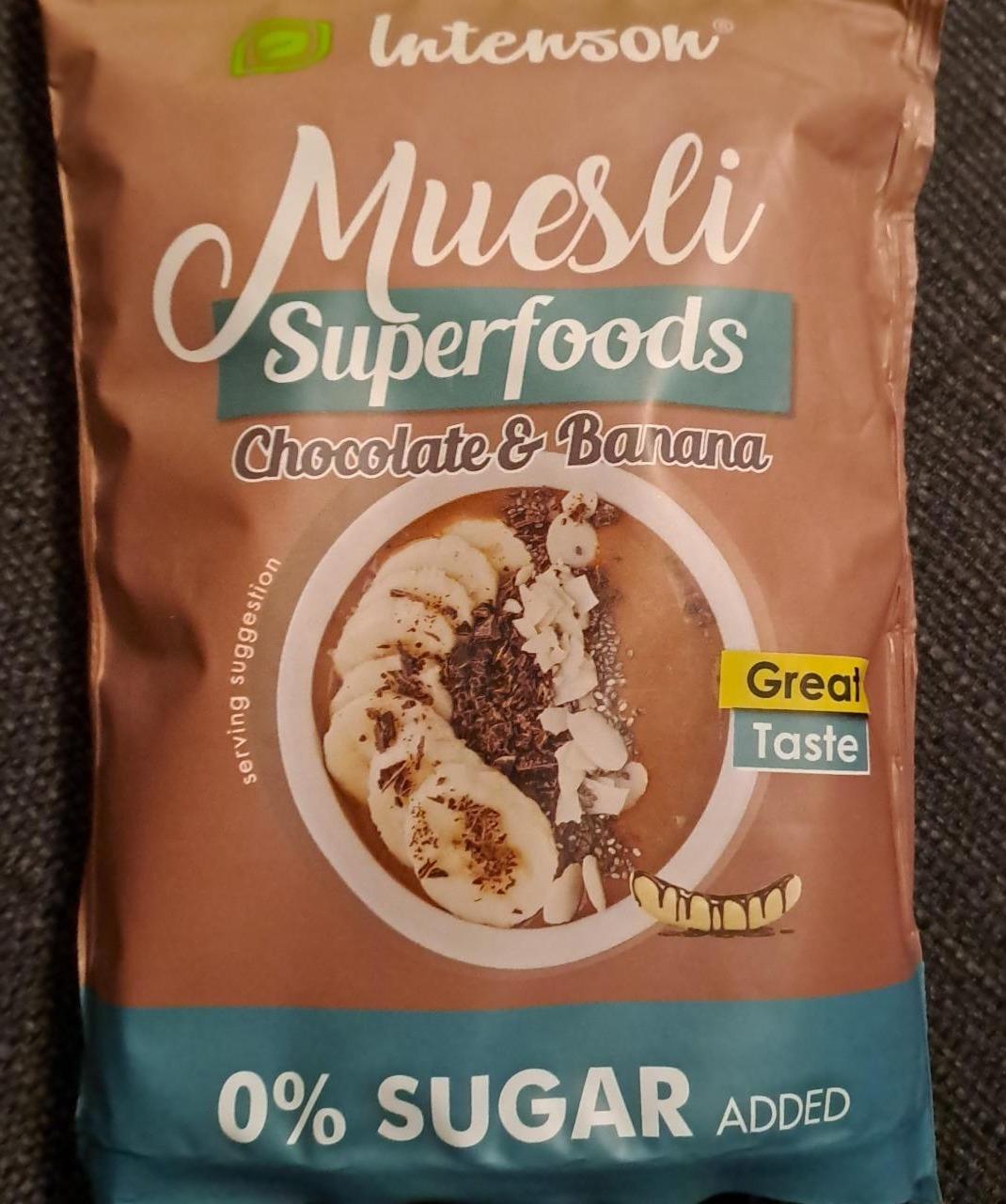Fotografie - Muesli Superfoods Chocolate & Banana Intenson