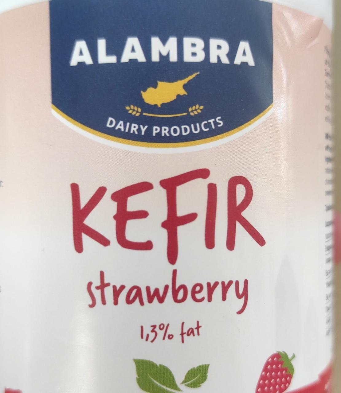 Fotografie - Kefir Strawberry 1,3% fat Alambra