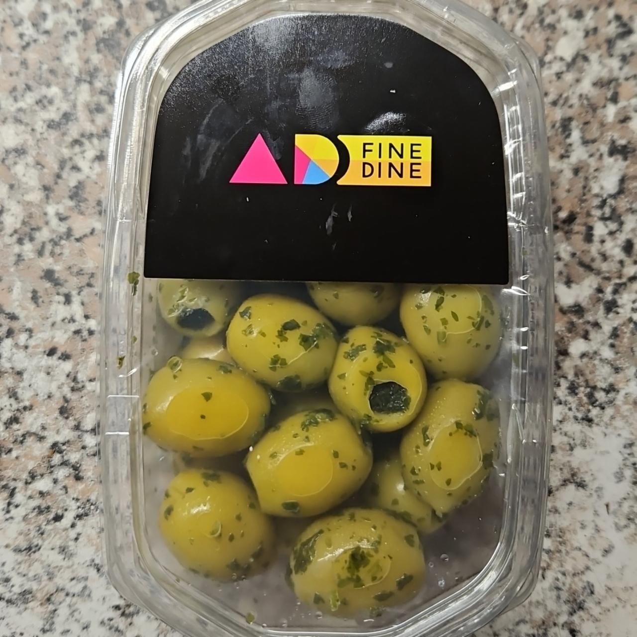 Fotografie - Zelené olivy bez pecky s bylinkami AD Fine Dine
