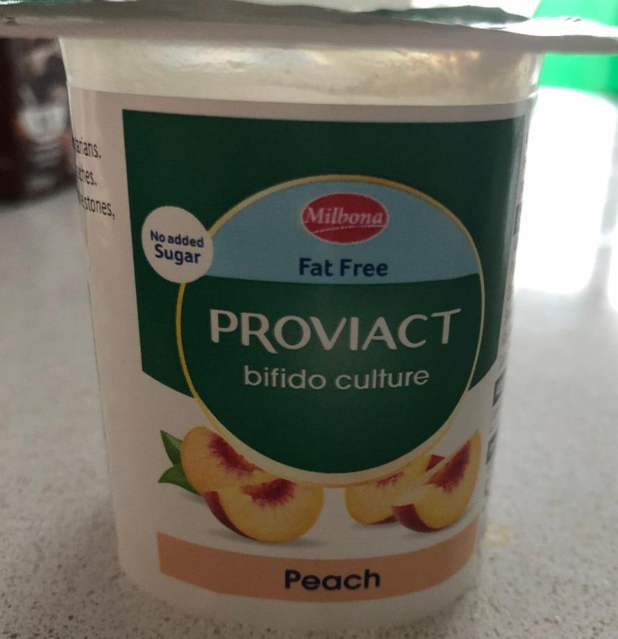 Fotografie - Proviact bifido culture Peach fat free Milbona