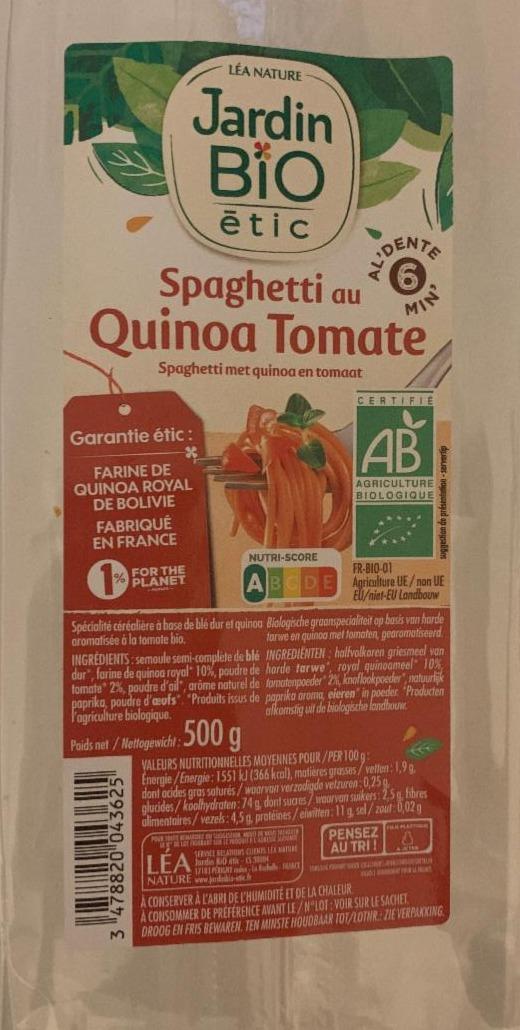 Fotografie - Bio Spaghetti au Quinoa Tomate Jardin BiO étic