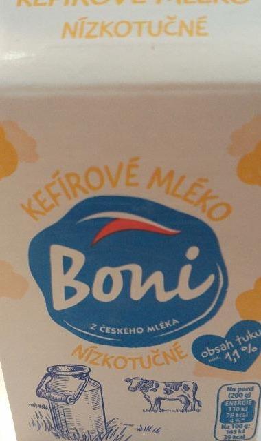 Fotografie - kefírové mléko bílé 1,1% tuku Boni