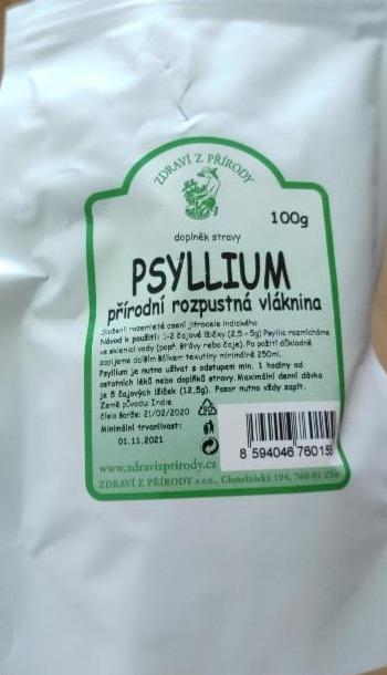 Fotografie - Psyllium přírodní rozpustná vláknina Zdraví z přírody