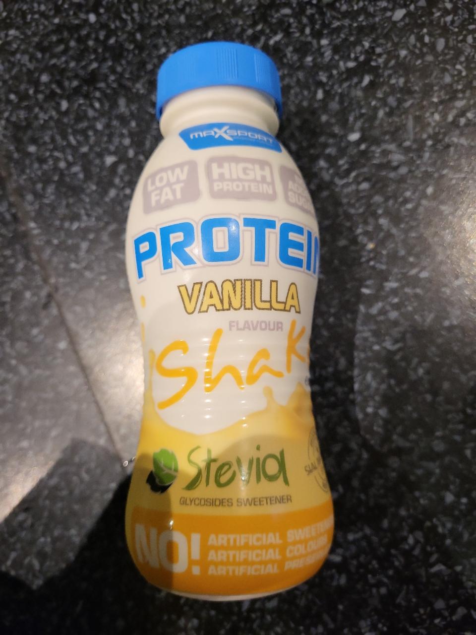 Fotografie - Protein vanilla flavour shake stevia MaxSport