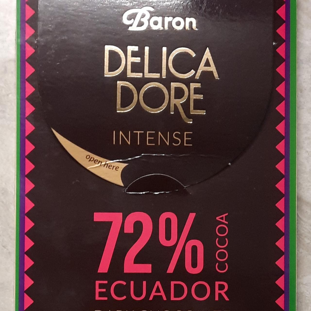 Fotografie - Delica Dore Intense 72 % cocoa Ecuador Baron