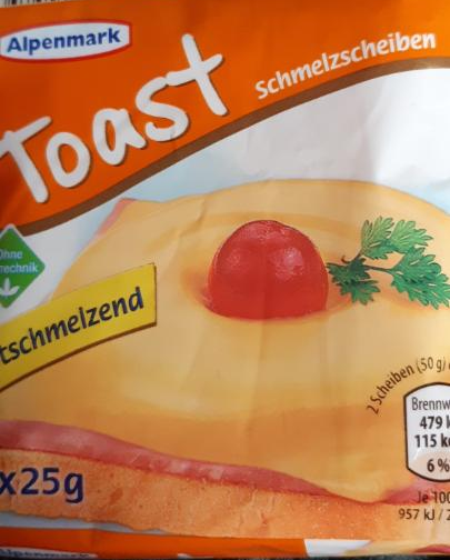 Fotografie - Toast Schmelzscheiben Alpenmark